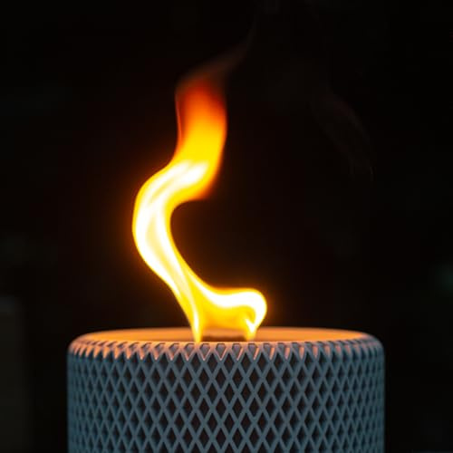 Wachsfeuer aus Beton | Ø15cm | Betonkerze | Terassenfeuer | Windlicht | Dauerkerze | Schmelzlicht | Hergestellt in Österreich | Modell Fuji