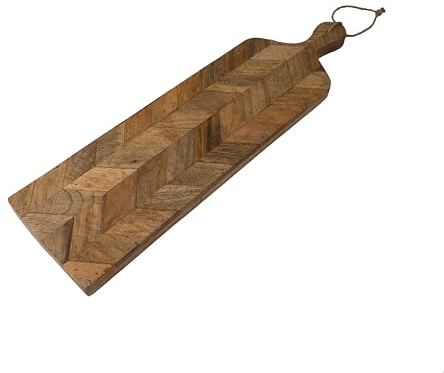 Arthur Cameron - Colmar Long Wooden Chopping Board/Serving Platter with Built-in Handle and Hanging Cord - Upgrade Your Kitchen Decor with This Sophisticated Cutting Board/Serving Tray