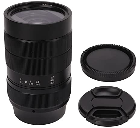 Objectif Macro Objectif de caméra en Alliage d'aluminium à grossissement 2X, Objectif de Mise au Point Manuelle APS C à Grande Ouverture 60MM F2.8 pour Monture E