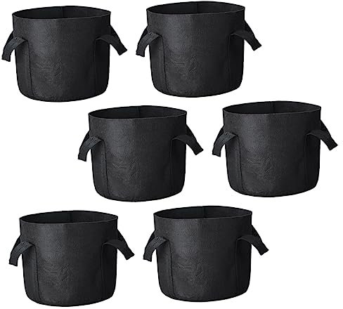 TOYANDONA 6stücke Atmungsaktiver Vlies-pflanzbeutel Praktische Pflanztaschen Für Garten Und Balkon Gemüse Blumenanbau Wiederverwendbar Und Robust