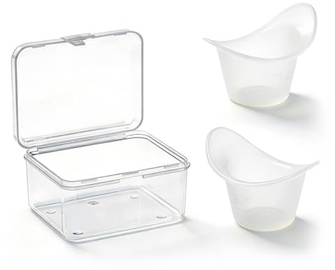 2 st ögontvätt kopp 8 ml återanvändbar silikon ögonbad kit med skyddslåda för ögonsköljning bärbart ögonvårdsverktyg ögonrengörare för snabb lugnande trötta ögon uppfriskande rena ögon damm smink