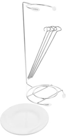 MUCKLILY Parrilla Para Kebab Soporte De Acero Percha Para Brochetas Soporte Para Barbacoa Para Colgar Barbacoas Con Agujas Brochetas Parrilla