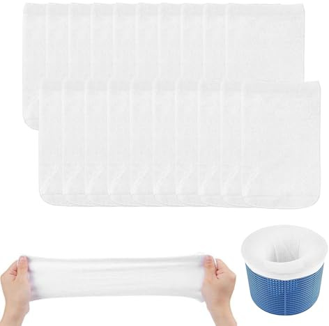 10pièce Chaussette Skimmer Piscine,Pool Panier Net Chaussettes Filtre Accessoires,Spa Fine Filtrant Prefiltre Filet Chausette Extra Lot,Nettoyage Surface Filtration Tissus Epuisette Netskim pour Boite