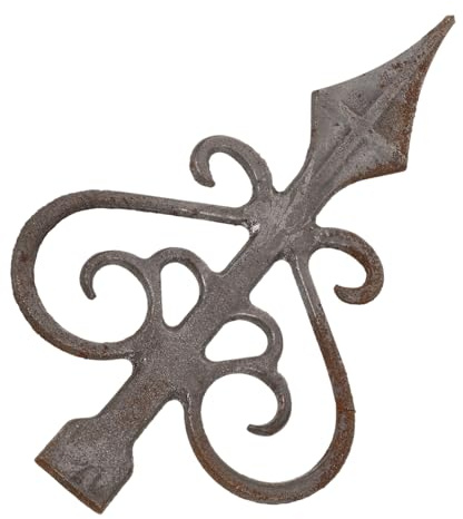 Artibetter Iron Fence Topper Decorative Pointed Shape Finial for Gate and Handrail, Easy to Install Outdoor Fence Decor Accessory with Chicken Wire Stakes for Garden Use