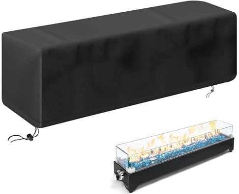 Xvilmaun Housse De Foyer Extérieur | Housse Rectangulaire Pour Table À Feu | Résistante aux Déchirures avec Cordon pour Extérieur Camping Saisons Pluvieuses