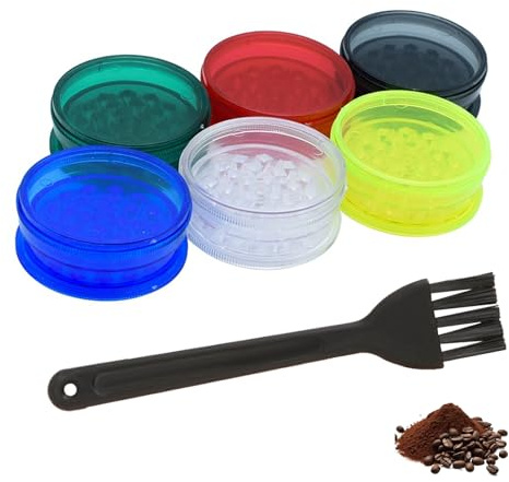 7 Pack Small Grinder, with Magnetic Lid and Shark Teeth, Portable 60mm Spice Grinder with Magnetic,Reuseable Durable,Portable for Lightweight and in Assorted Colors Pocket Sized