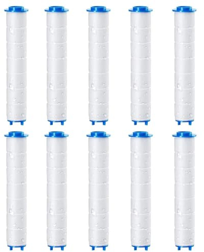 10PCS Douchtte Filtre Remplaçable 9,5 x 2,4 cm, Filtres en Coton PP pour Pommeau de Douche Filtré, Shower Head Filter de Remplacement, Filtre de Douche Eau Dure