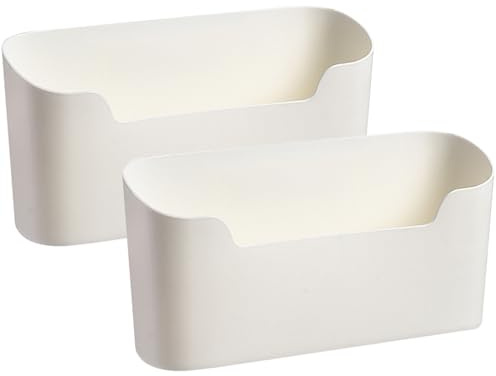 Faroby Organizzatori per porte, 2 pezzi, organizzatori per armadietti a parete, adesivi per armadietti da cucina, contenitori per cestini sospesi per cucina, dispensa, ufficio