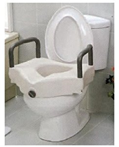 Rialzo WC Mediland 11,4 cm con dispositivo di fissaggio e braccioli fissi