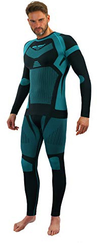 Sesto Senso Homme sous-Vêtement Fonctionnel Ensemble Maillot de Corps à Manches Longues Caleçon Couche de Base