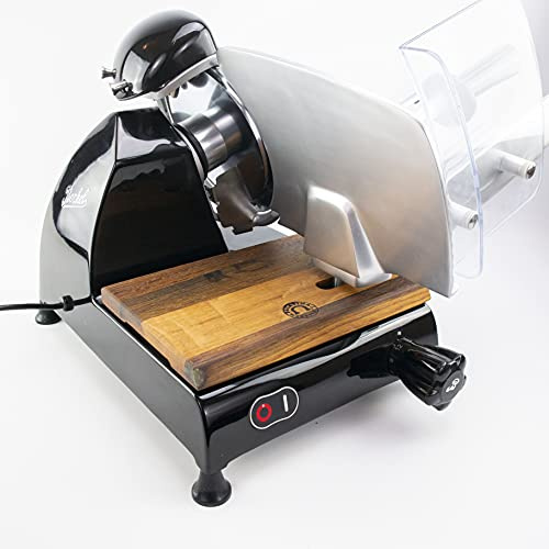 Palatina Werkstatt ® Berkel Red Line 250 Machine à découper professionnelle exclusive avec ponceuse intégrée Noir + planche à découper en bois de fût VK:1149,- €