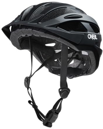 O'NEAL | Mountainbike-Helm | Urban and Trail Riding | Leichtgewicht: nur 310g, große Ventilatoren zur Belüftung, Robustes ABS | Helmet Outcast Plain V.22 | Erwachsene | Schwarz | L/XL