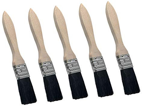 5 Stück Lackpinsel für Lacke, 1/1,5/2 Zolll Wegwerf Reine Borsten Pinselset Malerpinsel Set mit Holzgriffe für Farbe, Lack, Lackpinsel Set zum Streichen, DIY