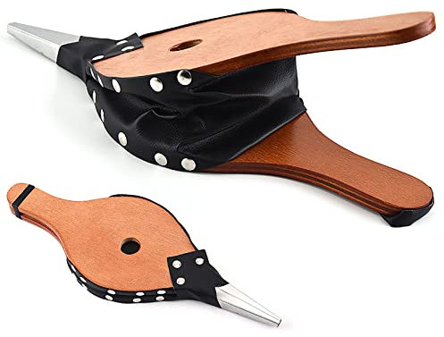 DEDEMCO Holzkamin-Balg, 38,1 x 12,7 cm, Holz-Luftgebläse mit gegossener Düse für Feuer, Blasebalg, Feuerstelle, Handbalg für Outdoor, Camping, Grill, 2 Stück