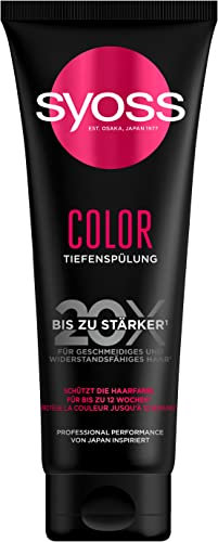 Syoss Tiefenspülung Color (250 ml), reichhaltige Spülung schützt die Haarfarbe für bis zu 12 Wochen, Haarspülung für geschmeidiges & widerstandsfähiges Haar