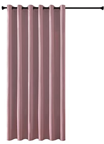 MRTREES Blackout Curtains Bedroom 90 Drop 1 Panel Blush Pink Eyelet Thermal Curtain for Living Room Soft Texture Window Treatments for Kids 90x90 Inch 228x228 CM