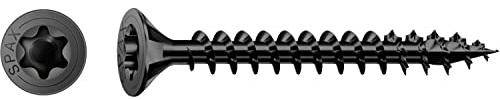 Spax Universalschraube, Senkkopf, schwarz, T-STAR plus, Vollgewinde (4,5x30 mm 200 Stück)