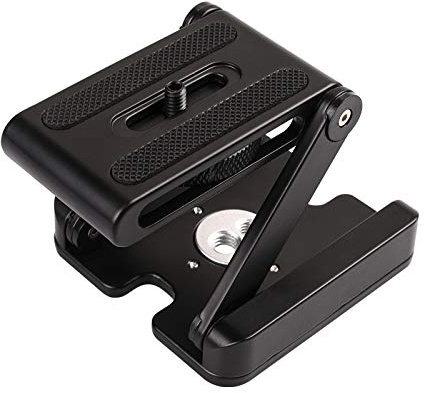 Andoer Aluminium Z Flex Tilt Stativkopf 2 kg Nutzlast mit universeller 1/4 3/8 Schraube Blasenstufe für die Montage der DSLR-Kamera