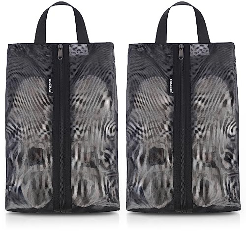 Prezon Borsa per Scarpe da Viaggio, in rete TPU impermeabile, robusta chiusura lampo YKK, resistente allo sporco, organizer per scarpe con cerniera per il viaggio o la conservazione a casa
