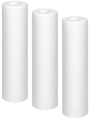 bagua Cartucho de sedimentos 50 micras para Vaso 10, Algodón, Blanco, 25x6x6 cm (Paquete de 3)