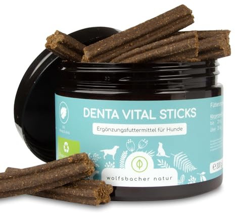 Zahnpflege-Snacks für Hunde - Natürliche Zahnreinigung ohne Bürsten | Löst Zahnstein, verleiht frischen Atem | 28 Kaustangen mit Minze und Anis als Zahnsteinentferner