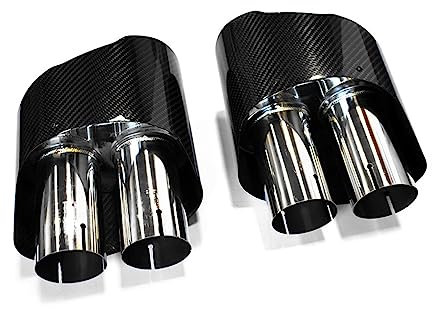 Endrohrblenden Für RS3 RS4 RS5 RS6 RS7 A3 A4 A5 A6 A7 Carbon Fiber Doppel Outlet Auspuff Endrohr Auspuffblende Blenden(Double Inlet)