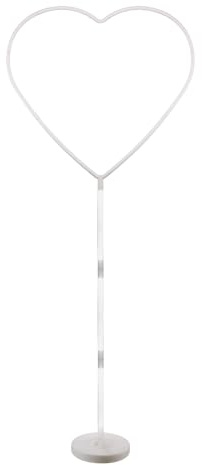 PATIKIL 1 Set Supporti Palloncino per Pavimento 59 Palloncini Bastoncini con Base Cuore Forma Palloncino Supporto Kit Palloncino Sfondo Stand Plastica Palloncini Bastoncini Arco Kit