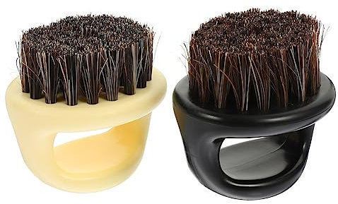 Healvian 2stücke Kamm Und Bartbürste Für Männer Haushalts Bartpinsel Bartreinigungsbürste Für Friseursalons Und Zuhause Zum Reinigen Von Haaren Am Ohr Hals Und Bart