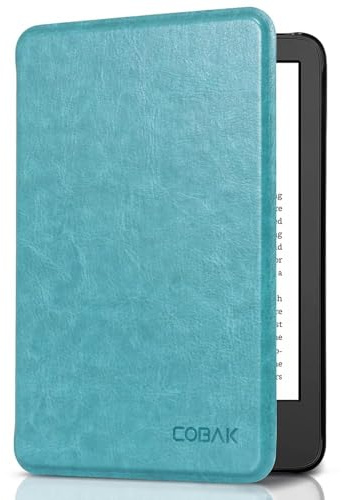 CoBak Kindle Hülle für 6 Neu Kindle 11. Generation, 2024 und 2022 e-Reader (Modell Nr.C2V2L3/RS23CV), Leichte Schutzhülle mit Auto Schlaf/Wach Funktion Smart Cover, Vert
