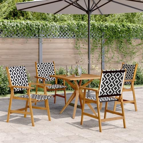 UJCHVHN Gartenmöbel-Set, 5-teilig, Massivholz, Akazie, Gartenmöbel-Set