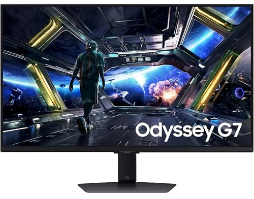 Samsung Odyssey G70D 4K Gaming Monitor, 27 Zoll, Bildschirm mit IPS-Panel, 4K-Auflösung, 3840 x 2160 Pixel, AMD FreeSync Premium, HDR10+, Reaktionszeit 1 ms, Bildwiederholrate 144 Hz, LS27DG702EUXEN