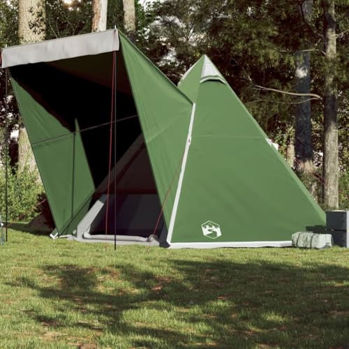 Homgoday Tipi-Familienzelt 6 Personen Grün Wasserdicht Campingzelt Familienzelt Camping Zelt Zelt Wasserdicht für Trekking, Camping