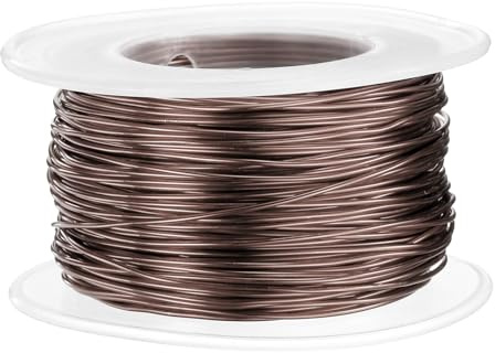 QUARKZMAN 20 Gauge Basteldraht Aluminiumdraht 0,8mm x 30m (D x L) Flexibler Biegsamer Aludrahter Metall Schmuckdraht Blumendraht für Schmuckherstellung Modellieren Basteln DIY, Braun