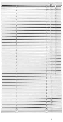 iYueMps Persiana de Aluminio 85 x 160 cm (Ancho x Alto) Sin Taladro,Blanco