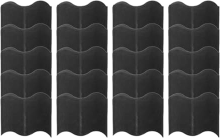 MagiDeal Lot de 20 Bordures de Jardin à Faire soi-même, pour aménagement paysager, allée, pelouse, Protection des Plantes, clôture, Parterre de Fleurs, Noir