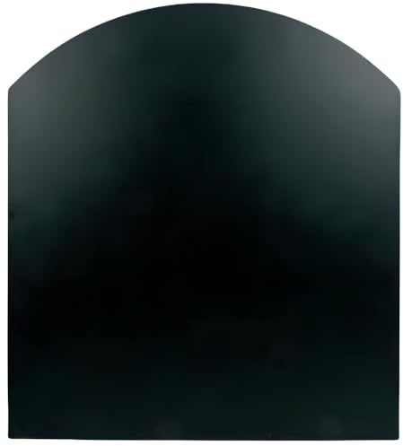 FORTUNATO Pedana Salva-Pavimento in Acciaio, 2 mm, per Stufe a Legna e Pellet, Nera, Disponibile in 70x60, 80x60, 90x80 cm (900 x 800 mm (tonda))