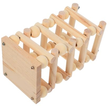GRIRIW Holz Futterspender Kaninchen Mehrzweck Futterkorb mit Stabilem Holzrahmen für Hasen Hamster Meerschweinchen Geeignet Natürliche Futterstelle für Nagetiere Gras und Heu Halter