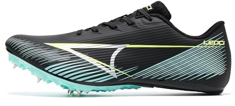 LEOCI Men's Track and Field Running Spike Shoe Mesh Breathable Lightweight Sneakers Athletics Shoes