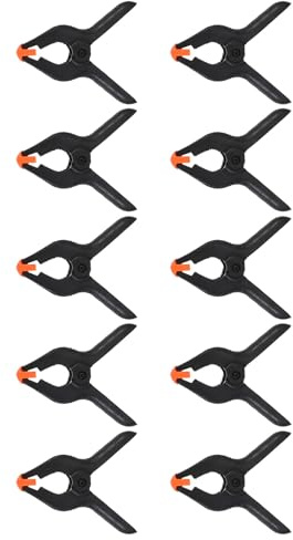 KOMBIUDA 10 Pezzi Morsetti Molla Pesanti in Plastica Clip Compatte per Falegnameria Fotografia e Progetti Artistici Presa Sicura e Resistente per Uso Professionale e Te
