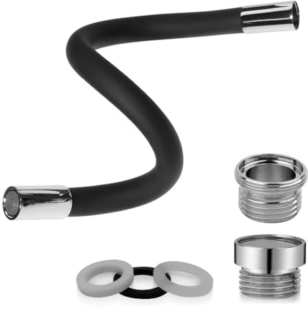 BNGXR Extensión de Grifo 30 cm, Extensor Flexible para Grifo de Cocina de 360 Grados Aireador Grifo Cocina Boquilla de Filtro para Cocina, Baño