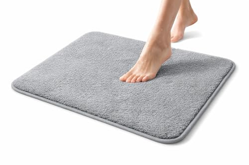 Azuaira Tappeto Bagno Ultra Assorbente 60x40 cm – Microfibra Morbida, Asciugatura Rapida, Base in Silicone, Lavabile in Lavatrice – Tappetino Doccia – Scendidoccia