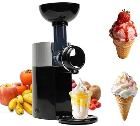Eiscreme-Maschine,Eismaschine & Slushie Maschine für Zuhause,Eismaschine mit Kompressor,für Eiscreme, Frappés, Milchshakes, automatischer Reinigung,gefrorene Dessert-Maker (Schwarz)