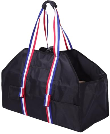 BONKZEBU Large Firewood Log Carrier Bag Durable Axe Design for Outdoor Camping 600D Oxford Fabric 24x12x10in
