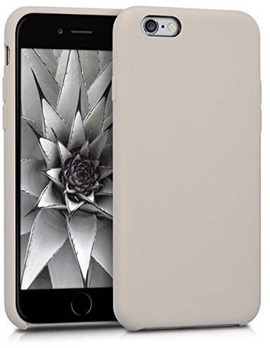 kwmobile Handyhülle für Apple iPhone 6 / 6S Hülle - Case Silikon - Kabelloses Laden - Schutzhülle Cover in Taupe