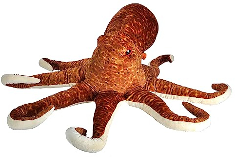 Wild Republic 23056 Plüsch Oktopus, Cuddlekins Jumbo Kuscheltier, Stofftier 76 cm, Multi, Krake