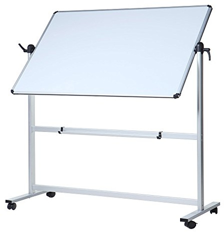 VIZ-PRO Double-Sided Magnetic Mobile Whiteboard, 44 x 30