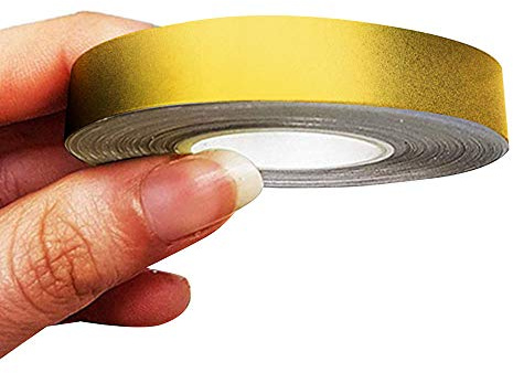 Quattroerre 10492 Trim Stripes Bandes Adhésives pour Voitures, Or, 10 mm x 10 MT, Gold