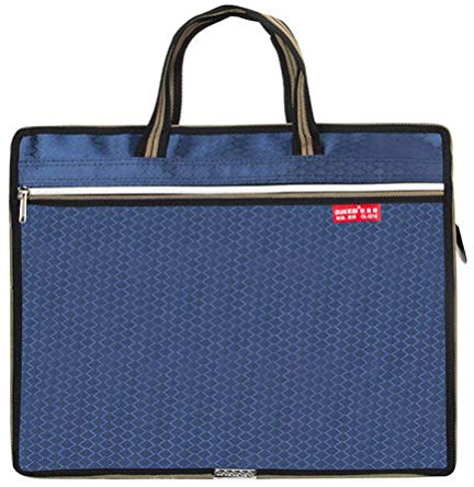 Sac à documents portable à fermeture éclair Oxford pour affaires - Organiseur de documents A4 - Pour bureau, réunion, voyage