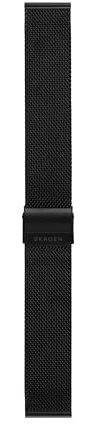 Skagen Watch Strap SKB6063, 20mm Standard Steel Mesh Strap, Black