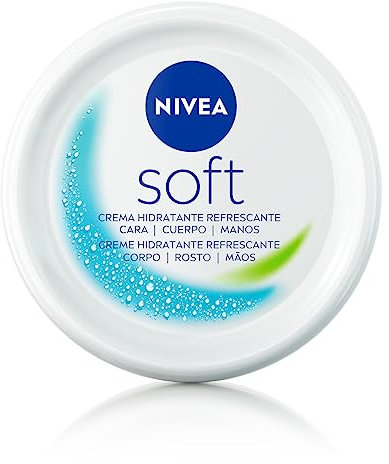 NIVEA Soft (1 x 375 ml), crema multiusos con aceite de jojoba y vitamina E, crema hidratante intensiva para el cuidado de la piel de cara, cuerpo y manos, sin parabenos